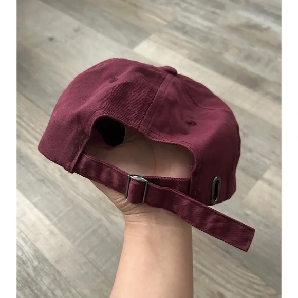 SPENCERS GIFTS Women’s Burgundy "GET AWAY FROM ME" Cap HAT OSFM Distressed - Picture 2 of 4